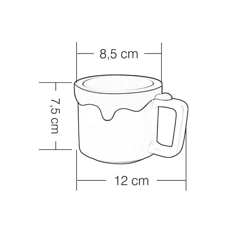 Paint Mug Medium Kupa Yeşil Ron Baskılı