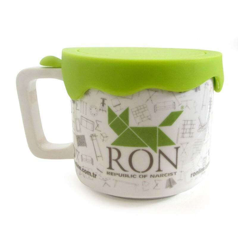 Paint Mug Medium Kupa Yeşil Ron Baskılı