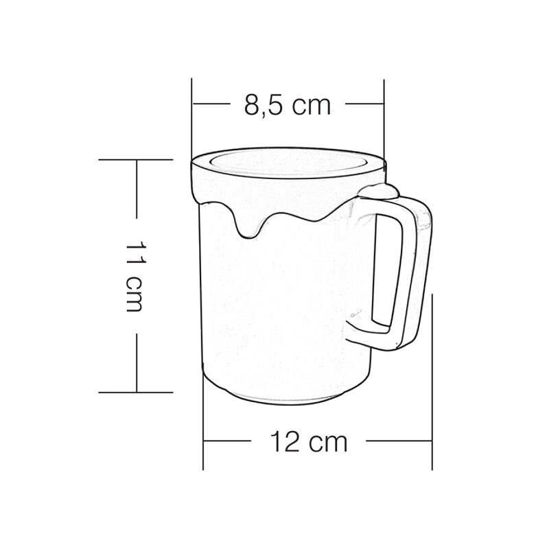Paint Mug Tall Kupa Yeşil Ron Baskılı