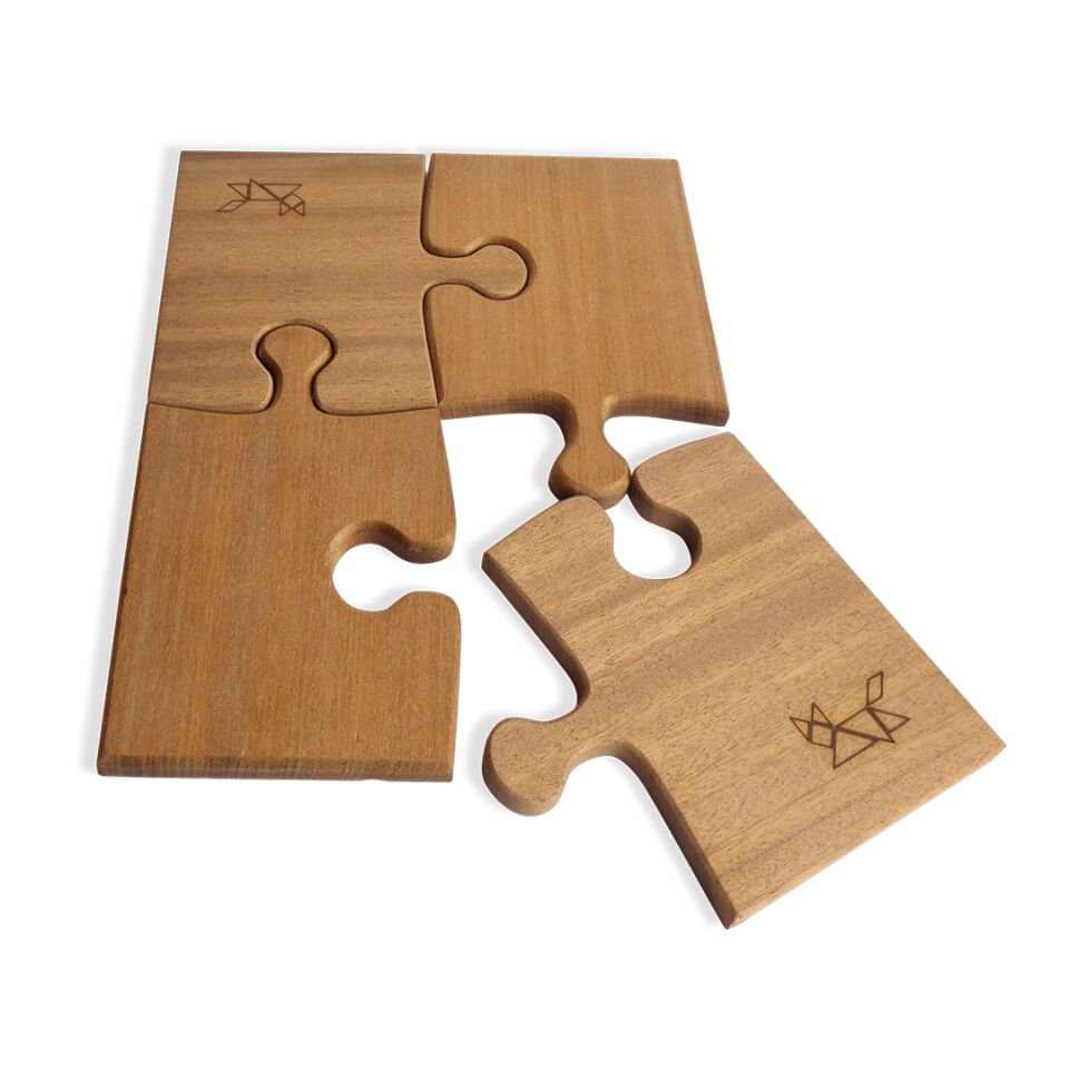 Puzzle Mat Bardak Altı ve Kupa Set
