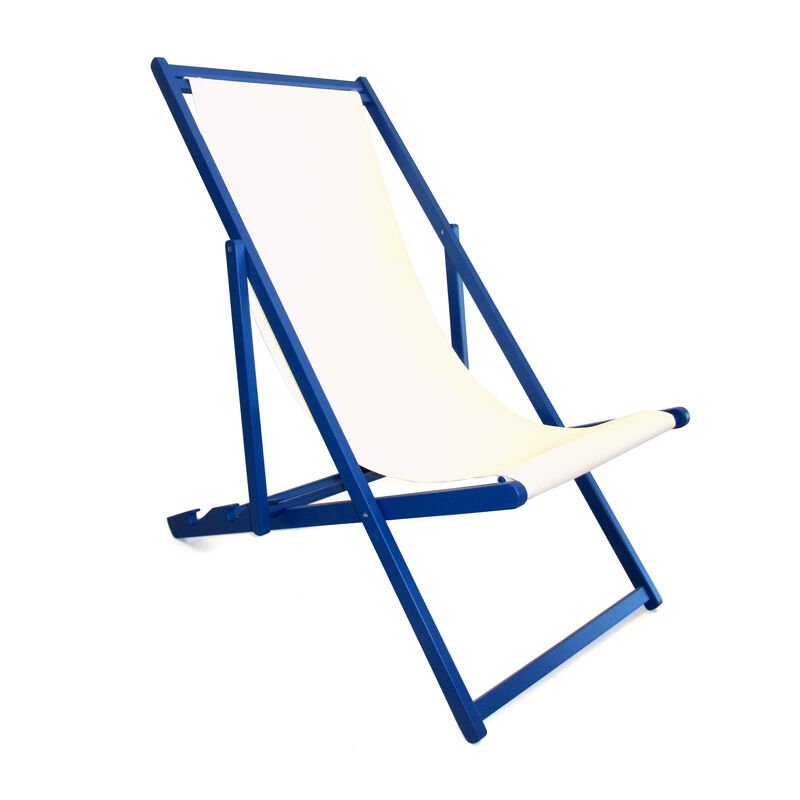 Ron Chillong Ahşap Şezlong Mavi