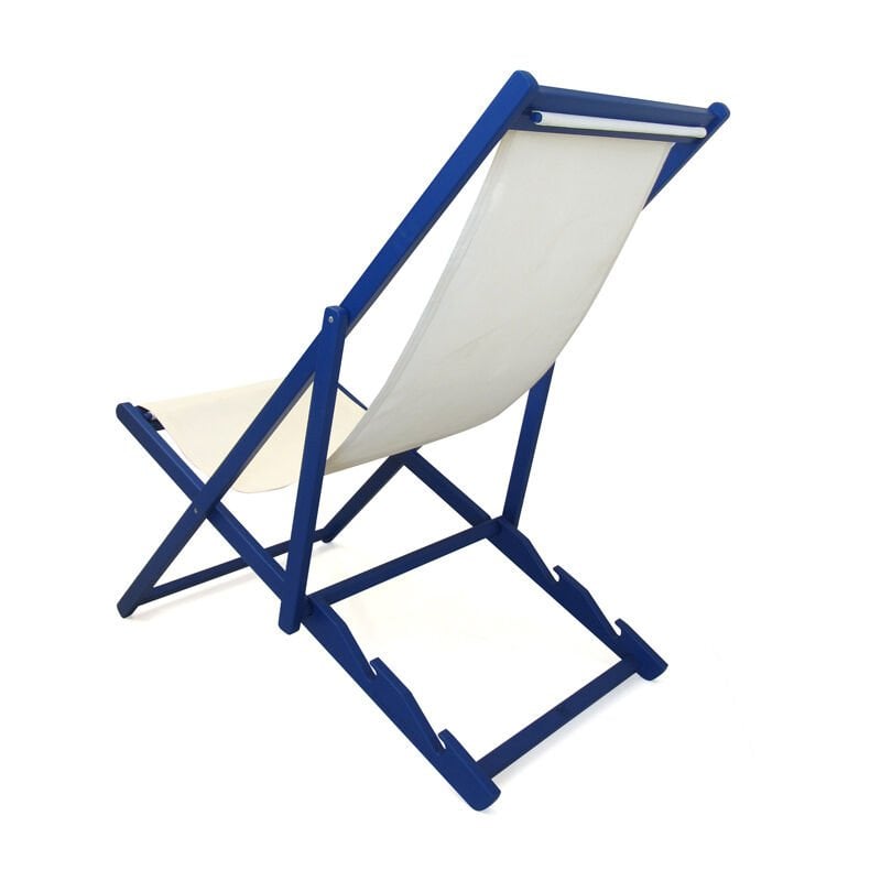 Ron Chillong Ahşap Şezlong Mavi