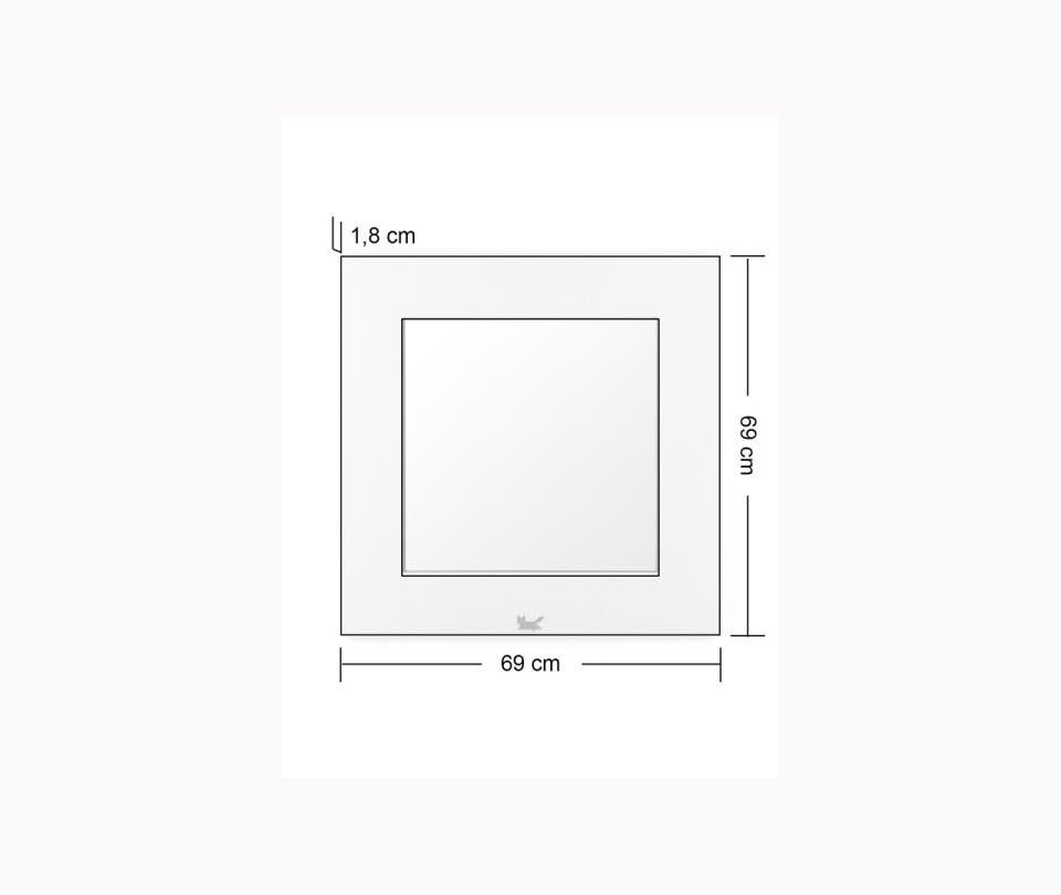 Akismal M Duvar Aynası Mercan