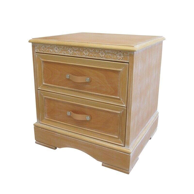 Klasik 3 Ahşap Komodin Kayın Antik Cila