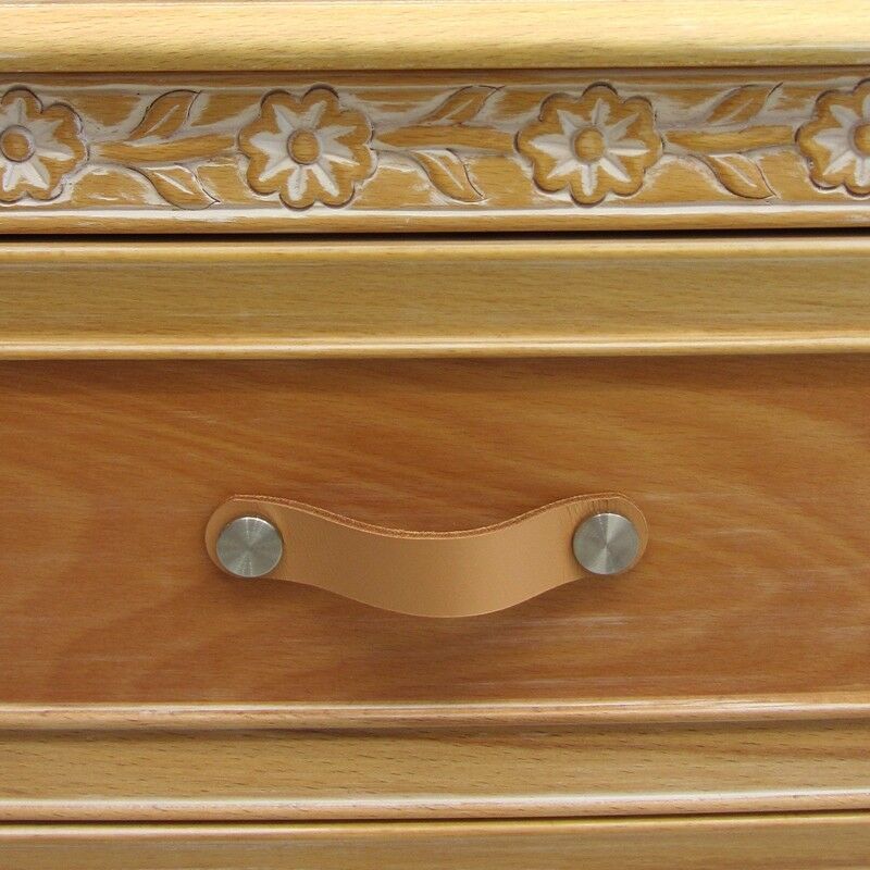 Klasik 3 Ahşap Komodin Kayın Antik Cila