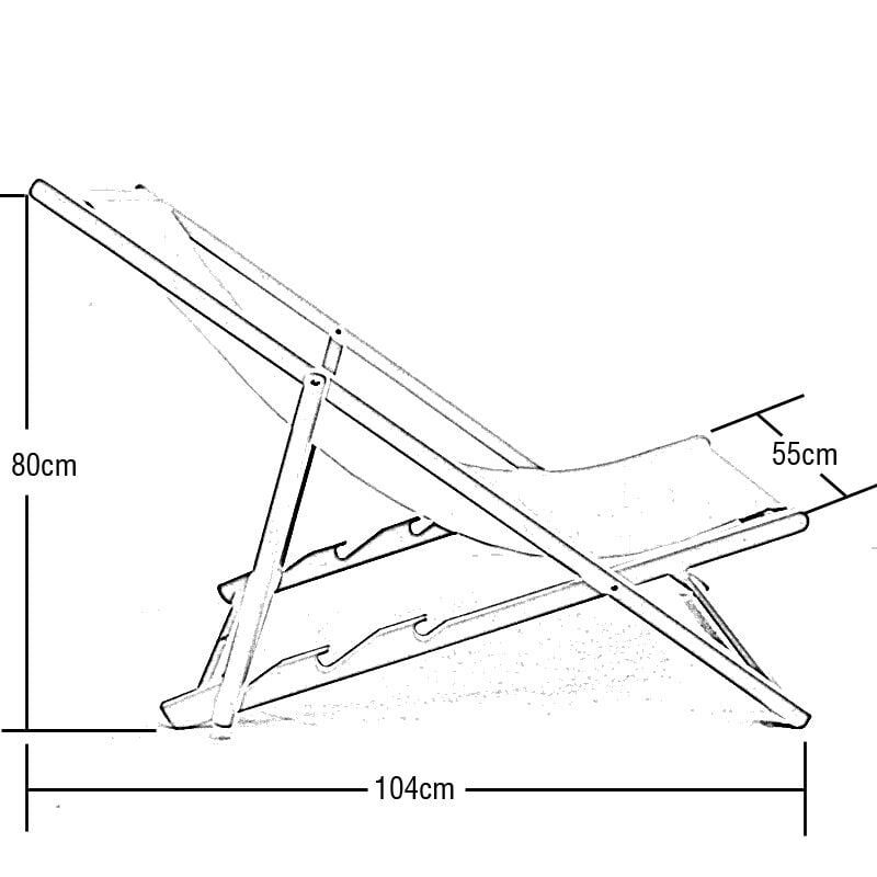 Ron Chillong Ahşap Şezlong Naturel