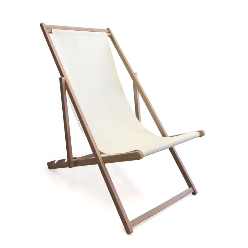 Ron Chillong Ahşap Şezlong Naturel