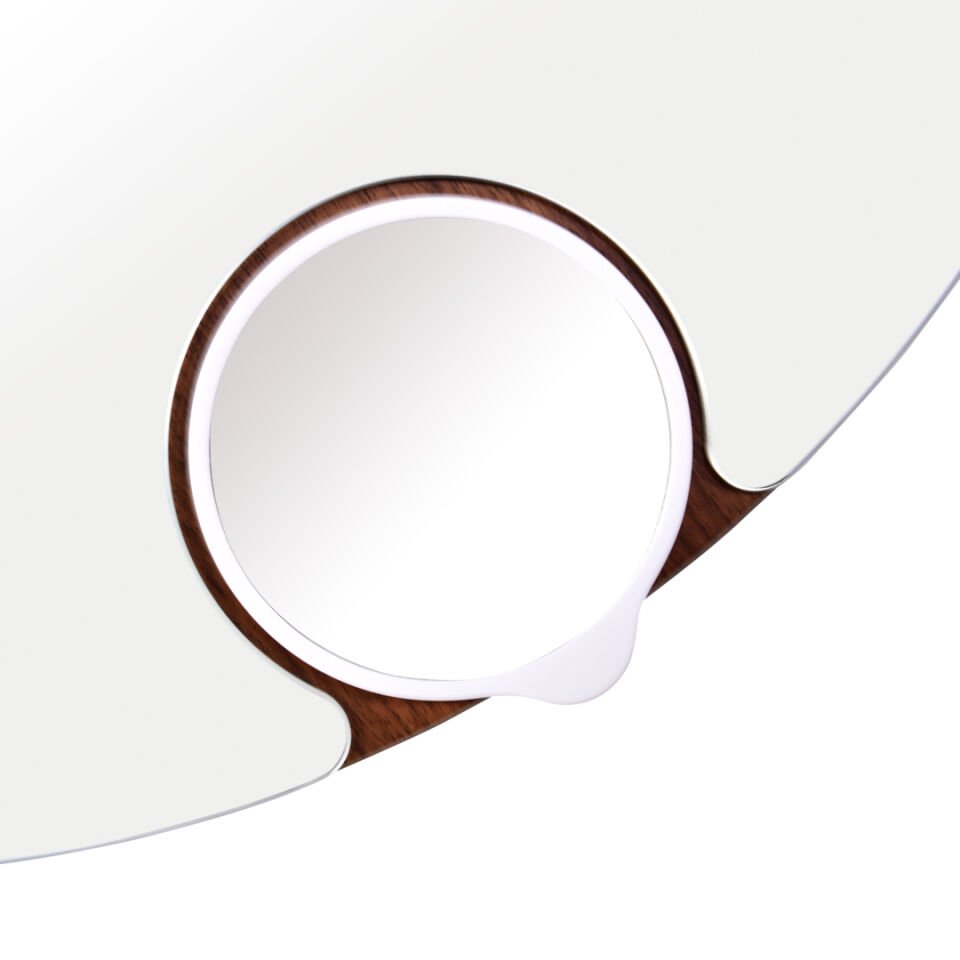 Akis 20 Duvar Aynası Ceviz-Beyaz