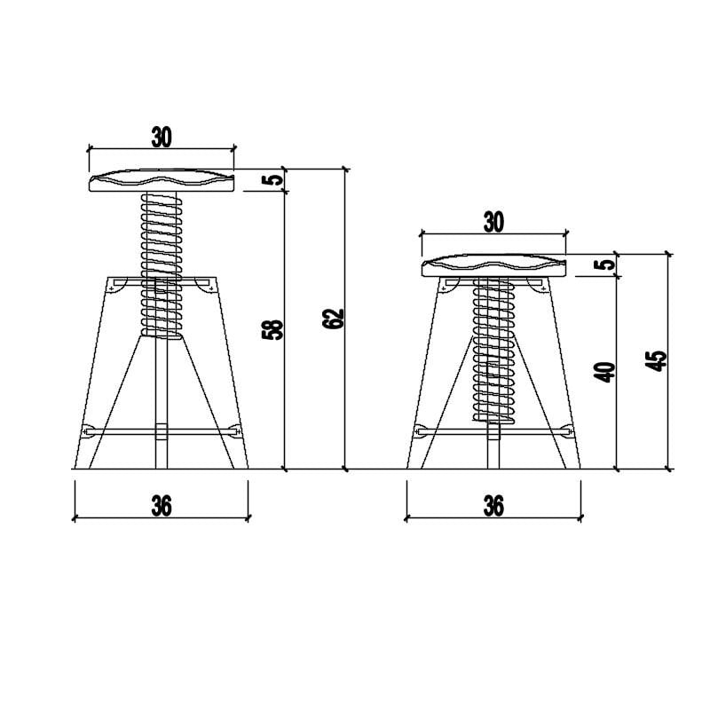 Burgu Ahşap Tabure Yeşil