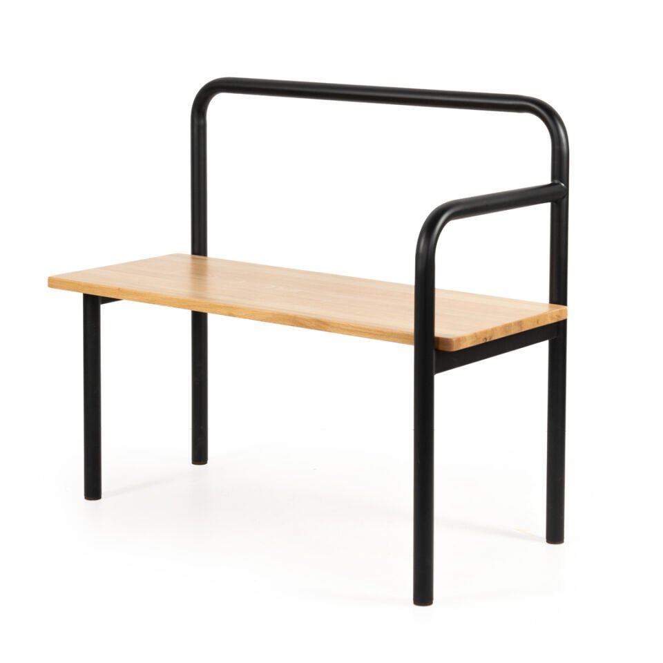 Ron U Bench Renkli Siyah-Meşe