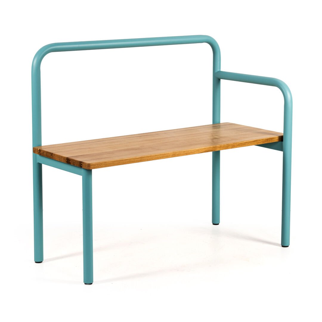 Ron U Bench Renkli Mavi-Meşe