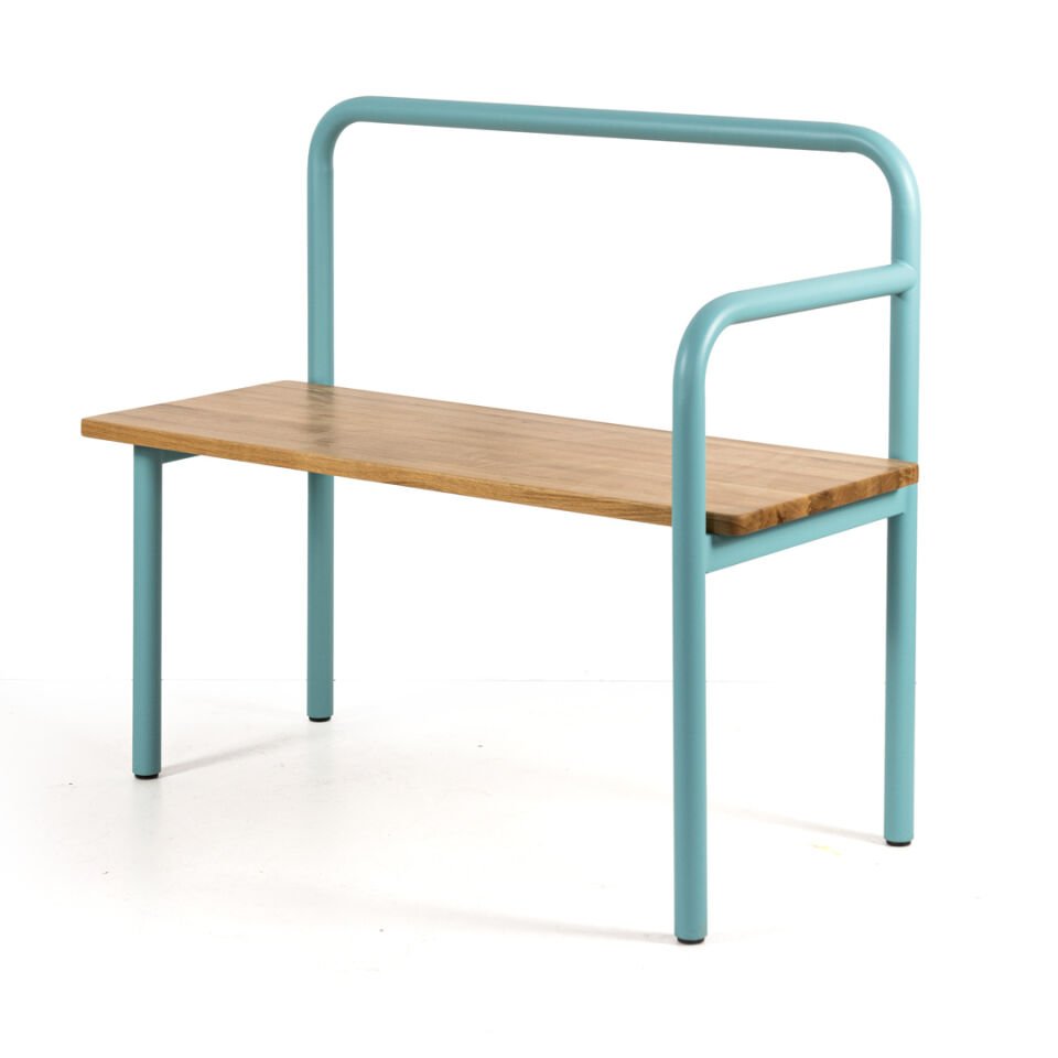 Ron U Bench Renkli Mavi-Meşe