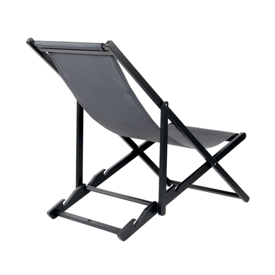 Ron Chillong Ahşap Şezlong Antrasit