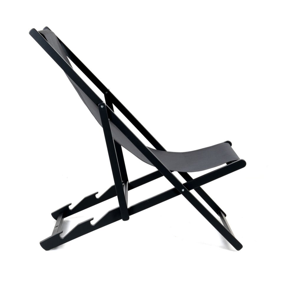 Ron Chillong Ahşap Şezlong Antrasit