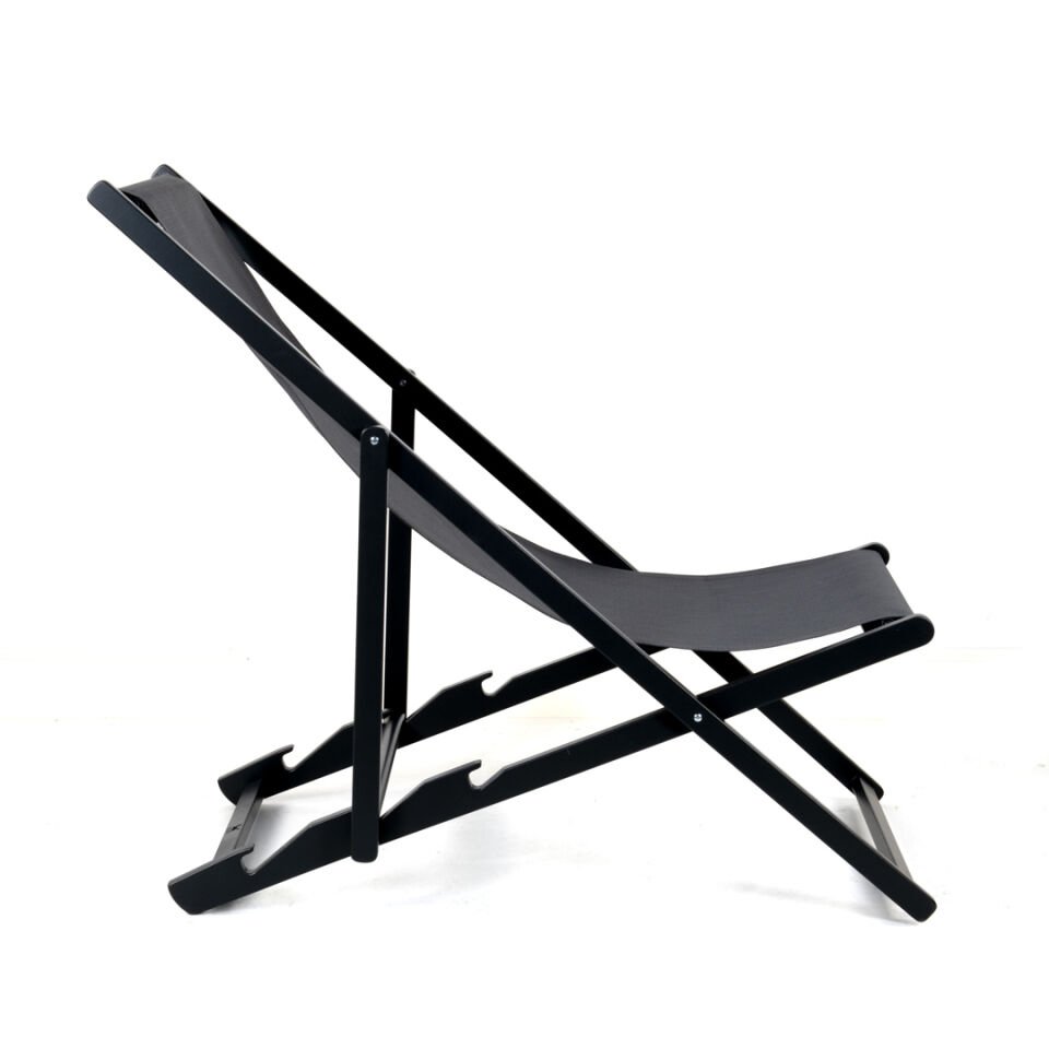 Ron Chillong Ahşap Şezlong Antrasit