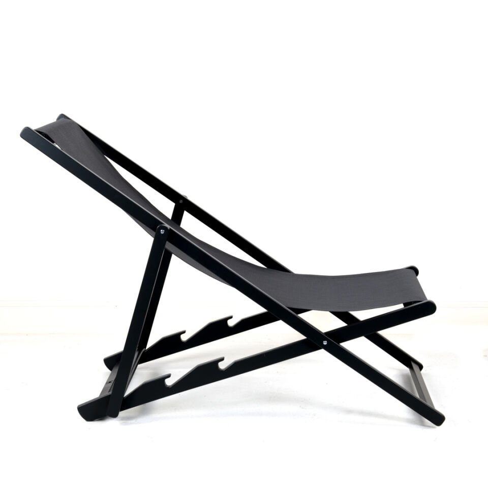 Ron Chillong Ahşap Şezlong Antrasit