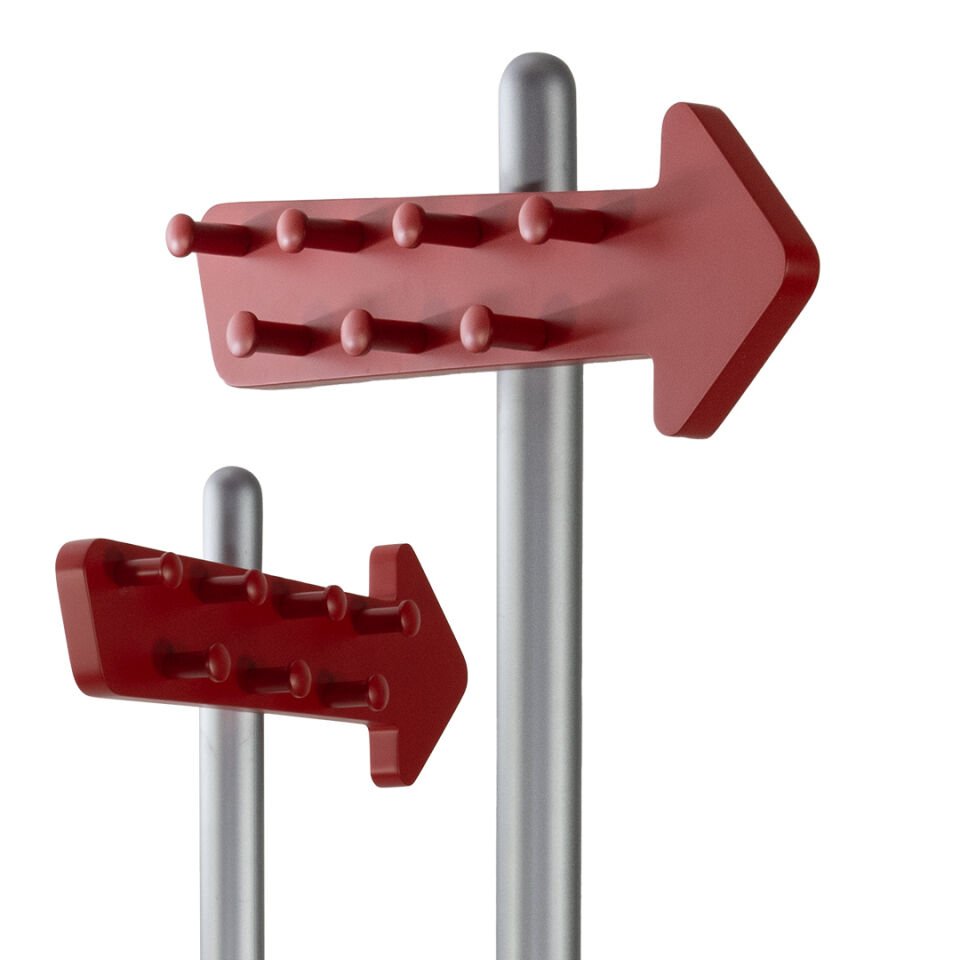 Oneway Ahşap Askılık Kırmızı