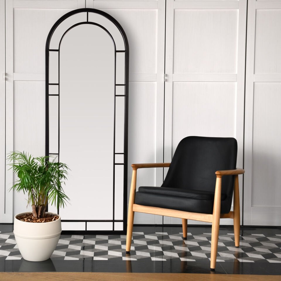 Akis 35 Dekoratif Boy Aynası Siyah