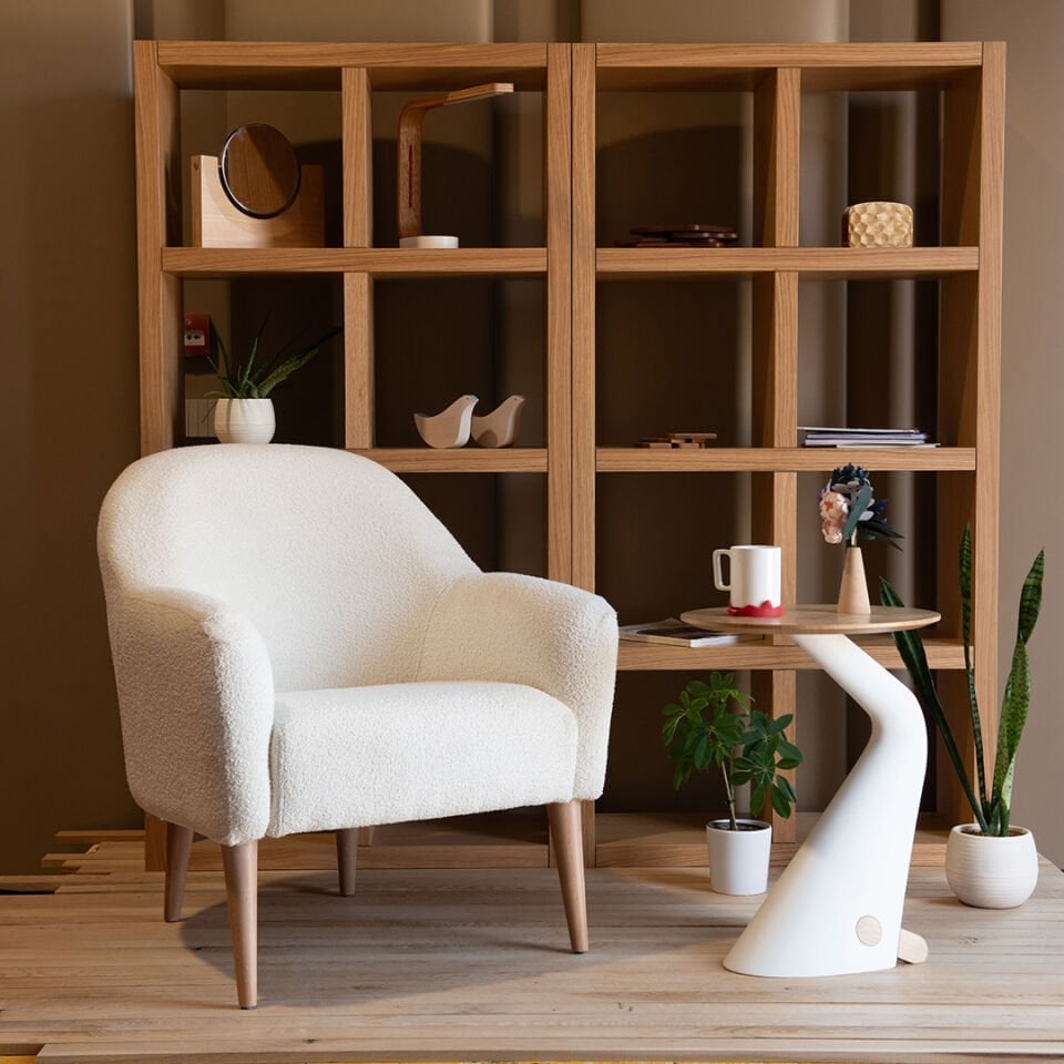 Mam Modern Armchair Cream