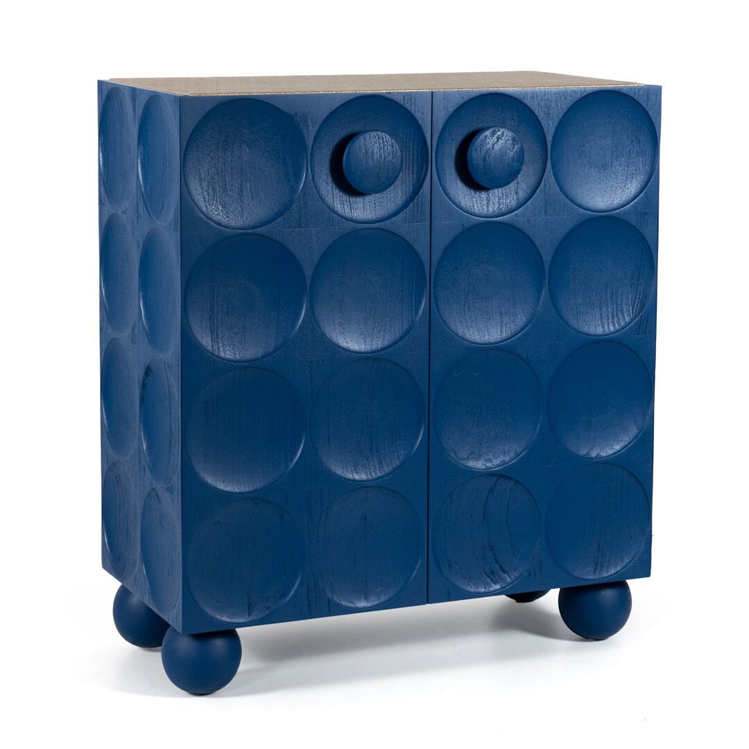 Circles Wooden Bar Cabinet