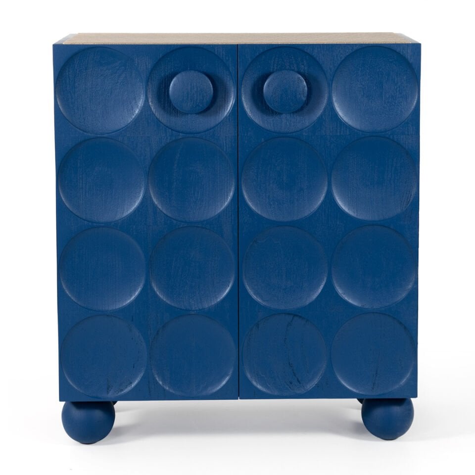 Circles Wooden Bar Cabinet