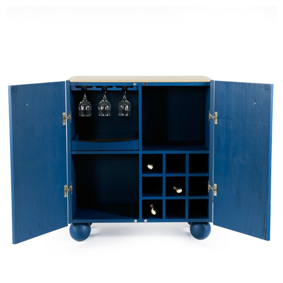 Circles Wooden Bar Cabinet