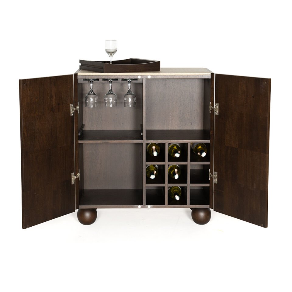 Circles Ahşap Bar Dolabı