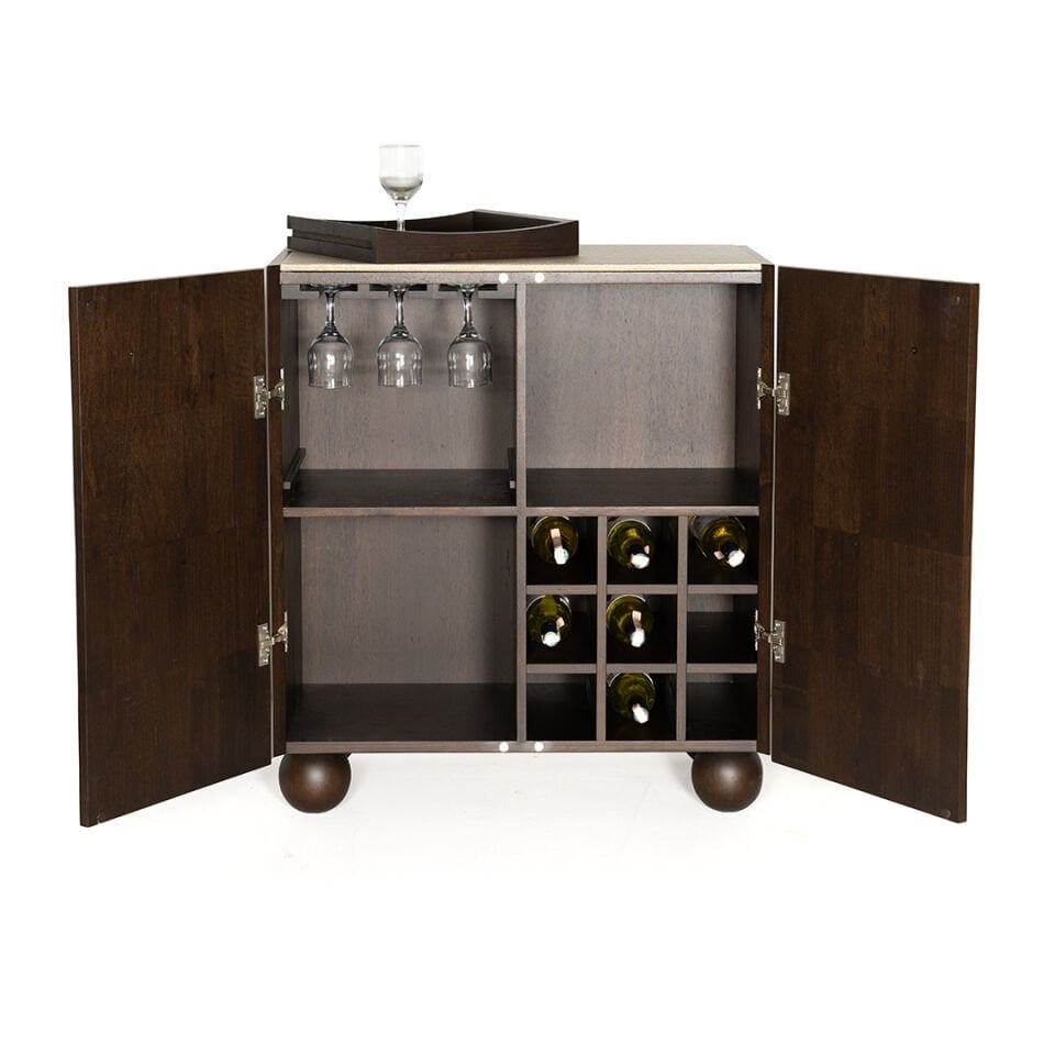 Circles Ahşap Bar Dolabı