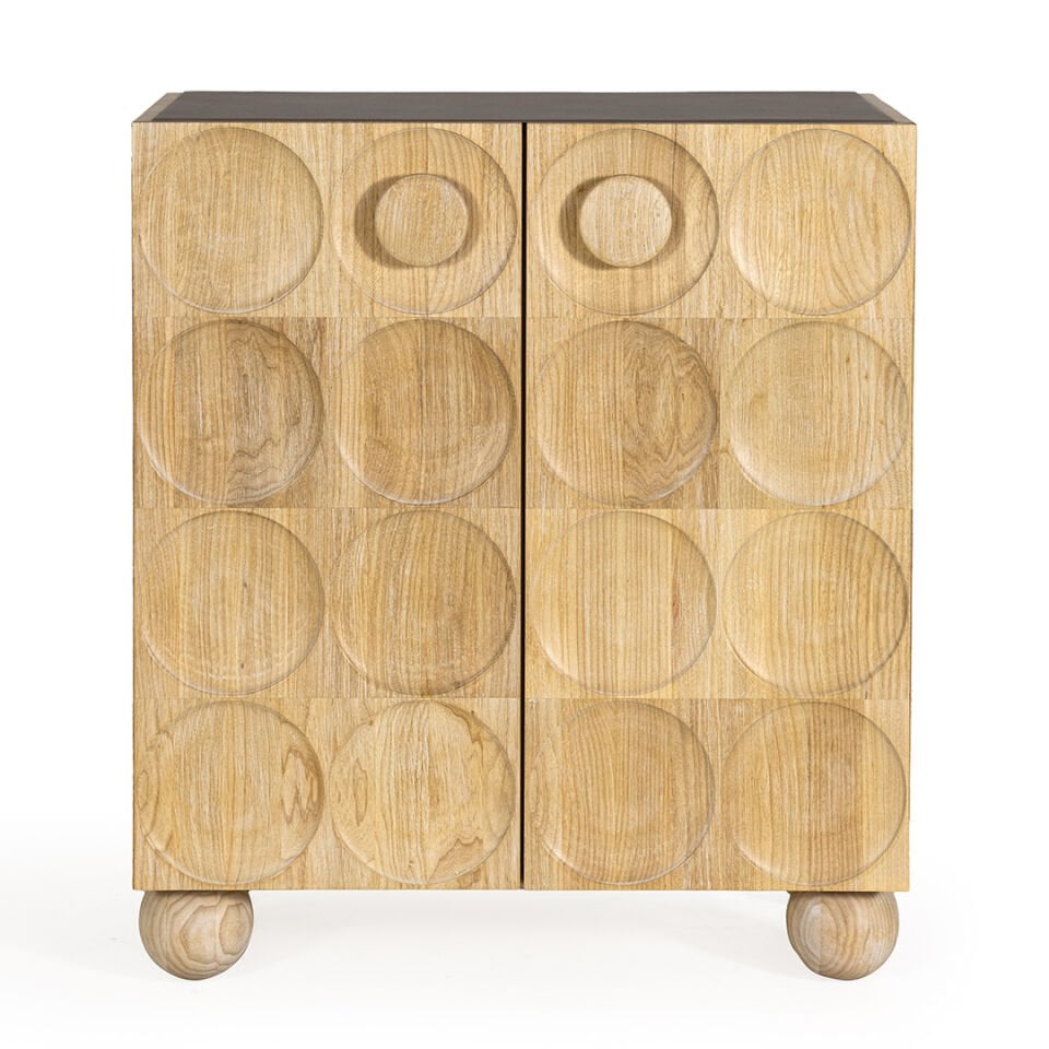Circles Wooden Bar Cabinet