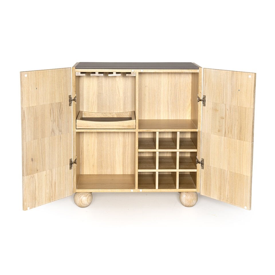 Circles Wooden Bar Cabinet