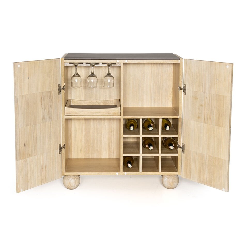 Circles Wooden Bar Cabinet