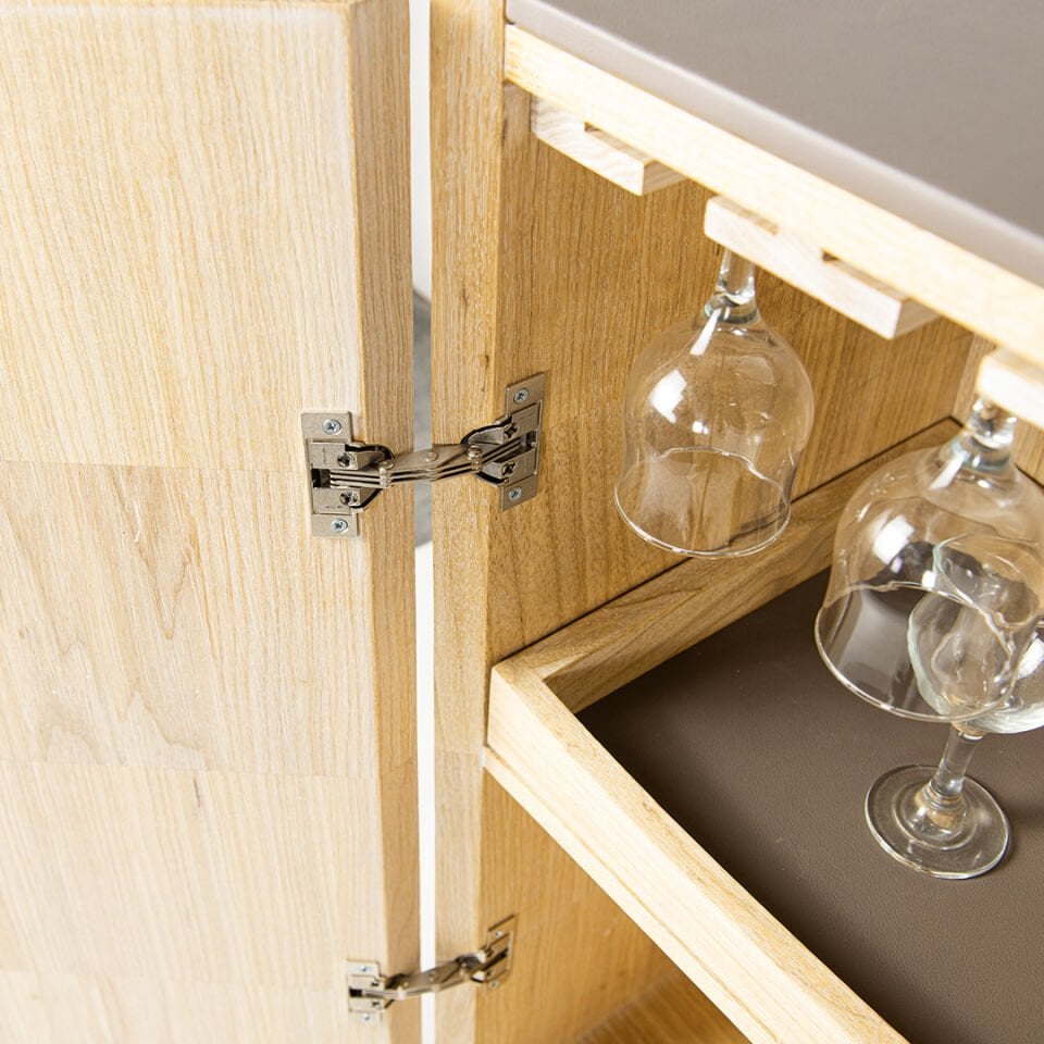 Circles Wooden Bar Cabinet