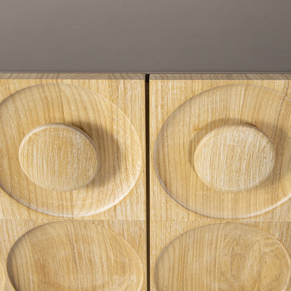 Circles Wooden Bar Cabinet