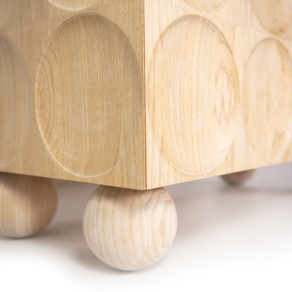 Circles Wooden Bar Cabinet