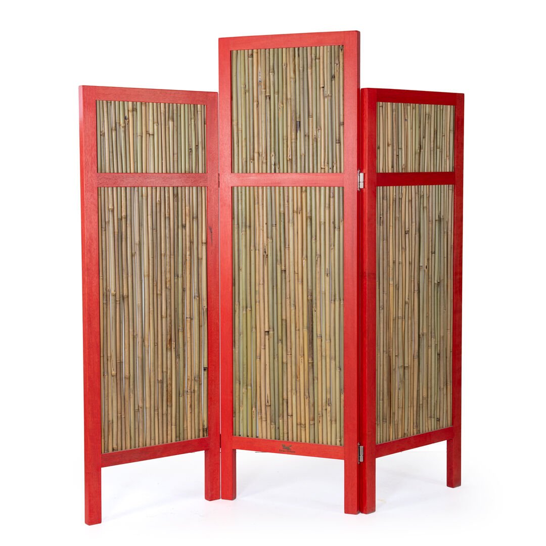 Bamboo Paravan Kırmızı