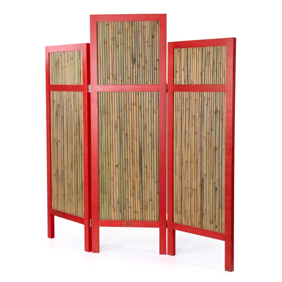 Bamboo Paravan Kırmızı